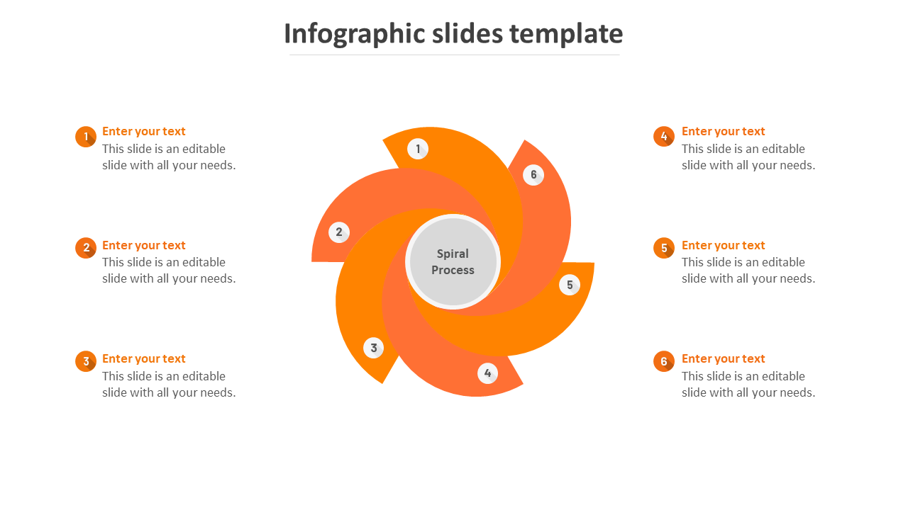infographic google slides template-orange